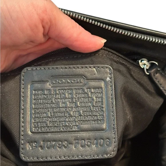 Coach Vintage Black Leather Men's Travel Bag Dopp Kit - Picture 6 of 9